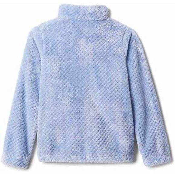 Columbia Kids Full Zip Plush Fleece Jacket Light Blue Size M 10/12 - Picture 9 of 9